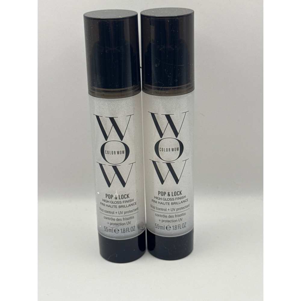 Color Wow Clear Pop & Lock High Gloss Finish Hair Serum 1.8oz 2pk Frizz Control